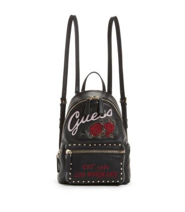 GUESS URBAN SPORT LEEZA STUDDED SMALL BACKPACK BLACK