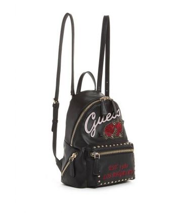 GUESS URBAN SPORT LEEZA STUDDED SMALL BACKPACK BLACK
