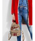 GUESS URBAN SPORT LEEZA STUDDED SMALL BACKPACK BROWN