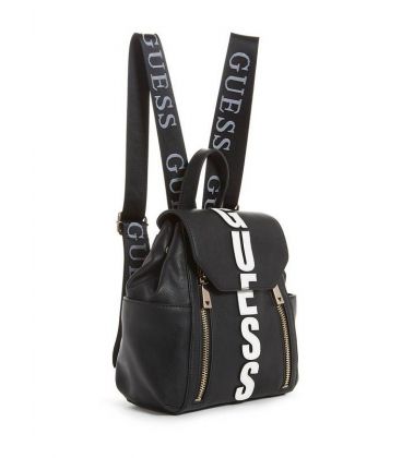 GUESS URBAN SPORT LEEZA  DENIM SMALL BACKPACK BLACK