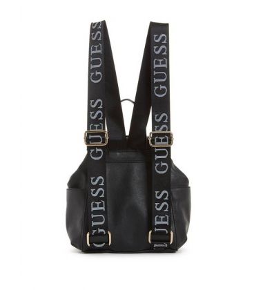 GUESS URBAN SPORT LEEZA  DENIM SMALL BACKPACK BLACK